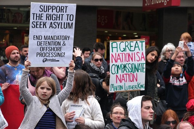 Protest in melbourne